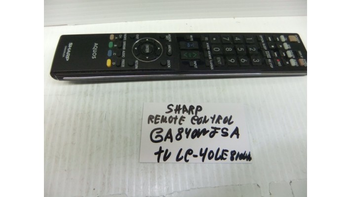 SHARP GA840WJSA remote control